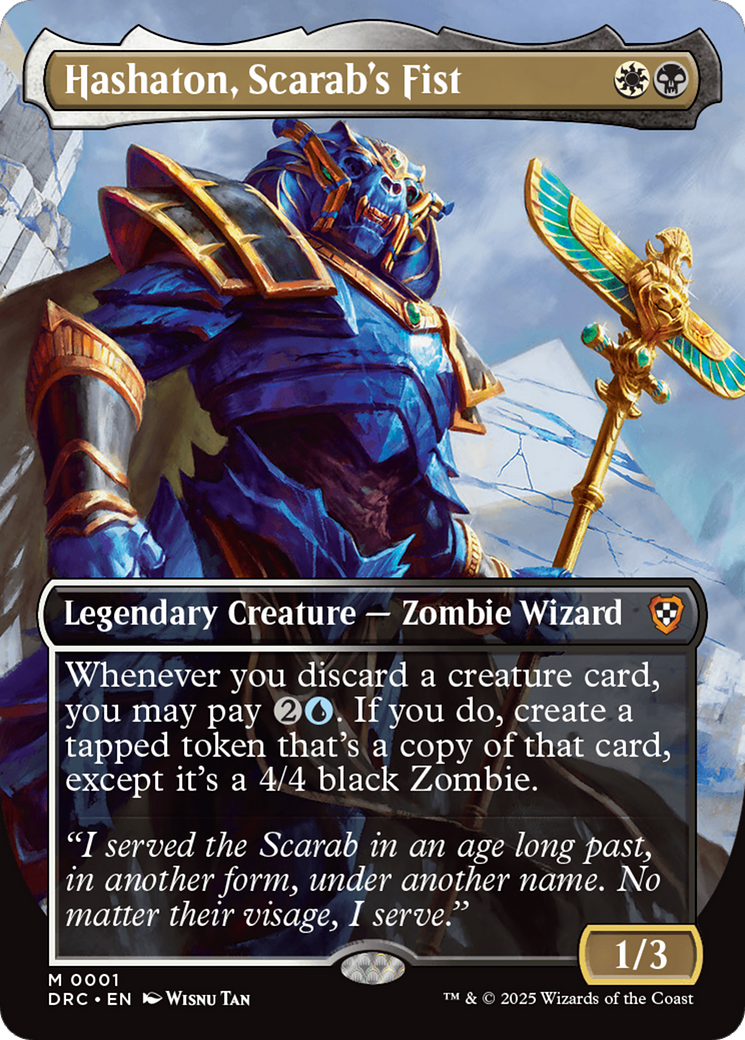 Hashaton, Scarab's Fist (DRC-001) - Commander: Aetherdrift (Borderless)