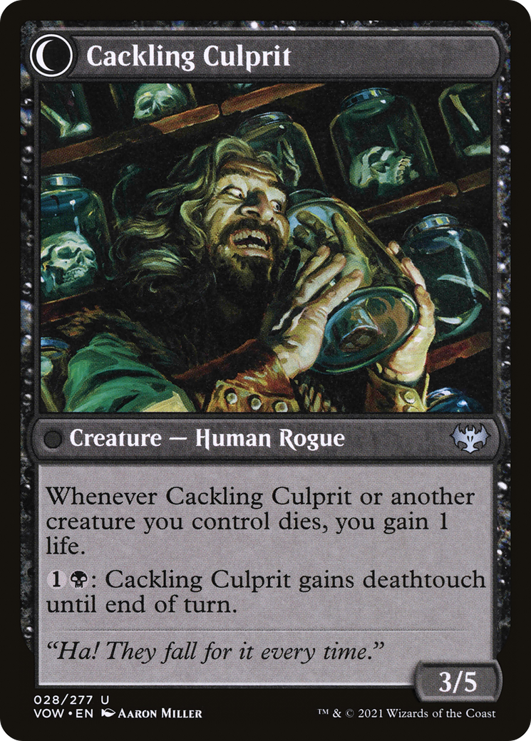 Panicked Bystander // Cackling Culprit (VOW-028) - Innistrad: Crimson Vow: (Double Faced Transform)