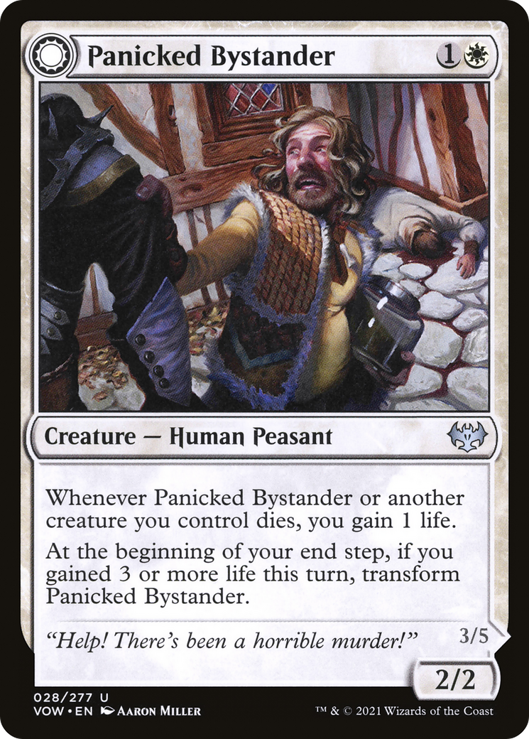 Panicked Bystander // Cackling Culprit (VOW-028) - Innistrad: Crimson Vow: (Double Faced Transform)