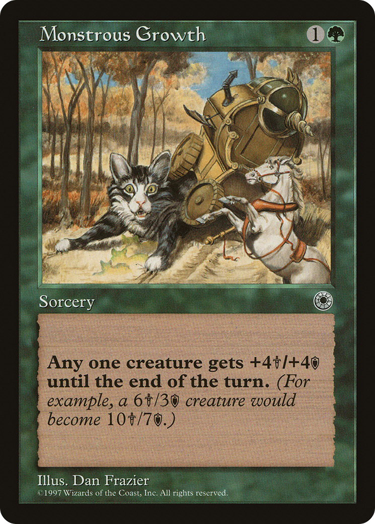 Monstrous Growth (No Flavor Text) [Portal]