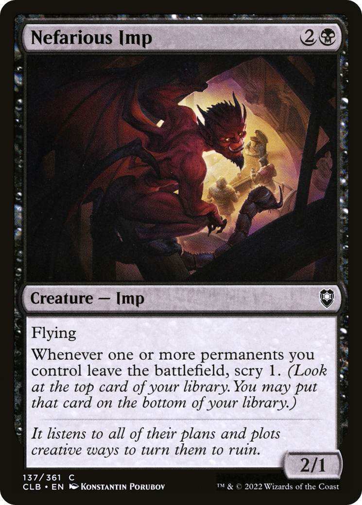 Nefarious Imp [Commander Legends: Battle for Baldur's Gate]