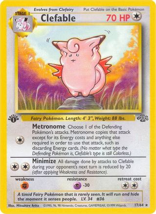 Clefable (17/64) [Jungle 1st Edition]