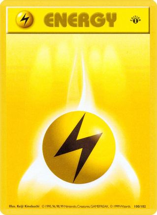 Lightning Energy (100/102) [Base Set Shadowless Unlimited]