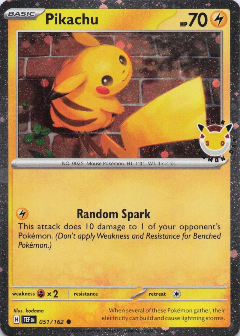 Pikachu (051/162) (Cosmos Holo) [Miscellaneous Cards]
