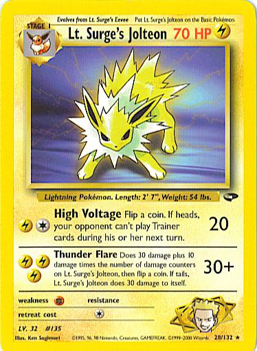 Lt. Surge's Jolteon (28/132) [Gym Challenge Unlimited]