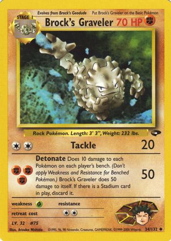 Brock's Graveler (34/132) [Gym Challenge Unlimited]