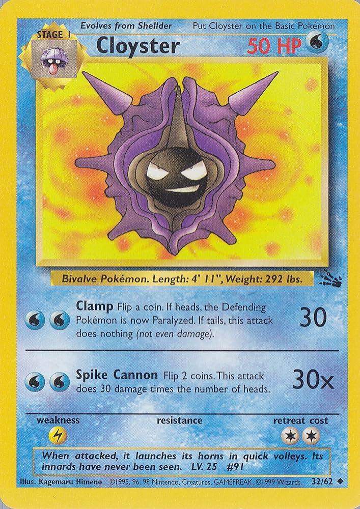 Cloyster (32/62) [Fossil Unlimited]