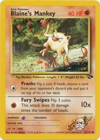 Blaine's Mankey (63/132) [Gym Challenge Unlimited]
