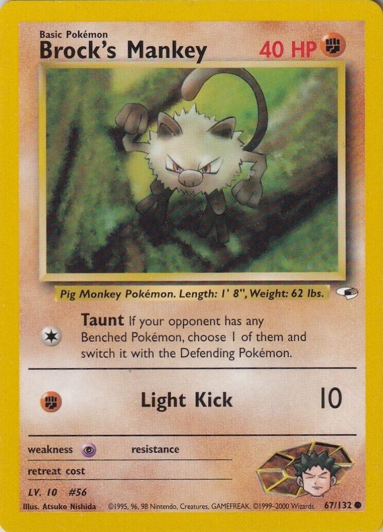 Brock's Mankey (67/132) [Gym Heroes Unlimited]
