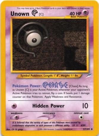 Unown [C] (57/105) [Neo Destiny Unlimited]