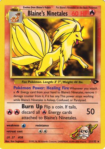 Blaine's Ninetales (21/132) [Gym Challenge Unlimited]