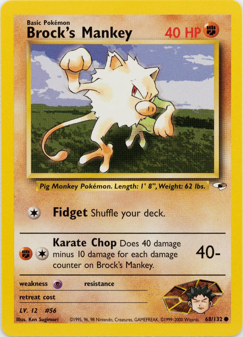Brock's Mankey (68/132) [Gym Heroes Unlimited]