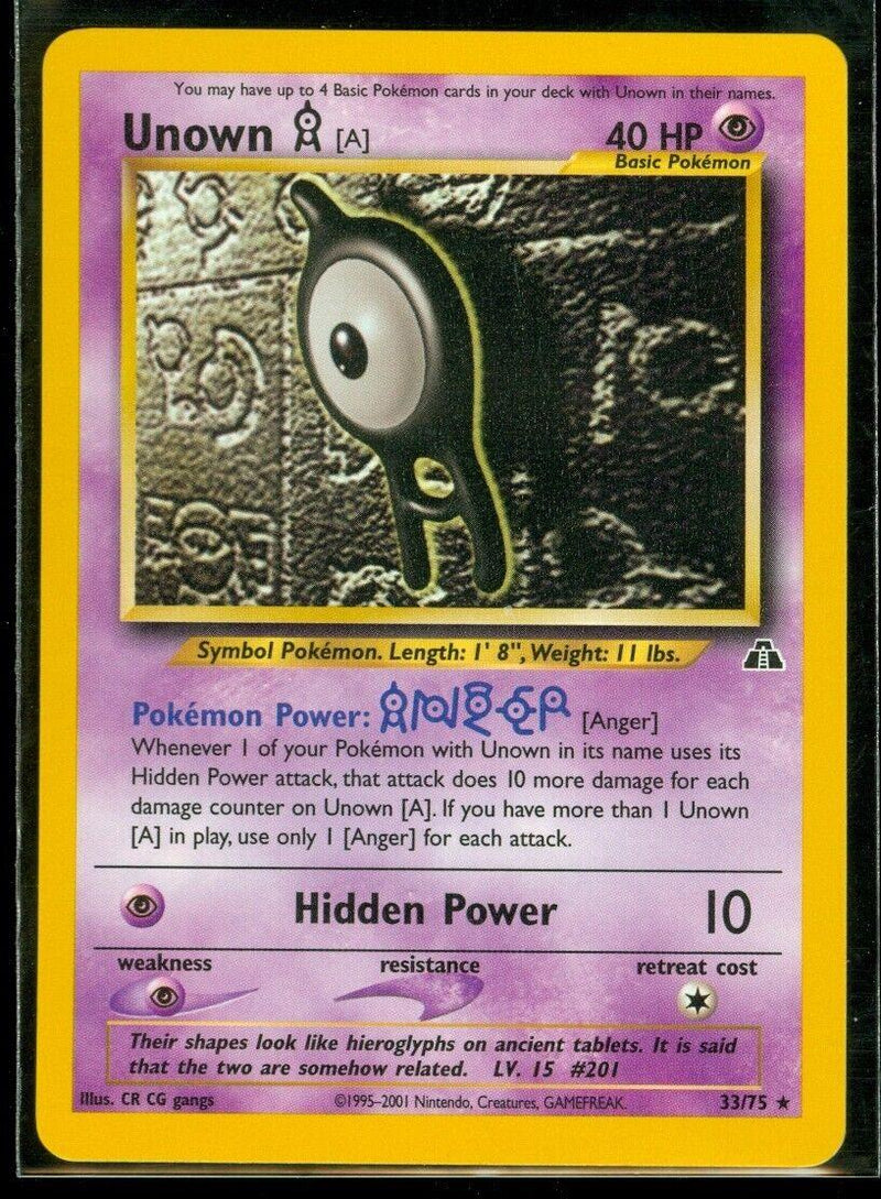 Unown [A] (33/75) [Neo Discovery Unlimited]