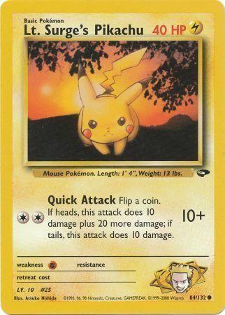 Lt. Surge's Pikachu (84/132) [Gym Challenge Unlimited]