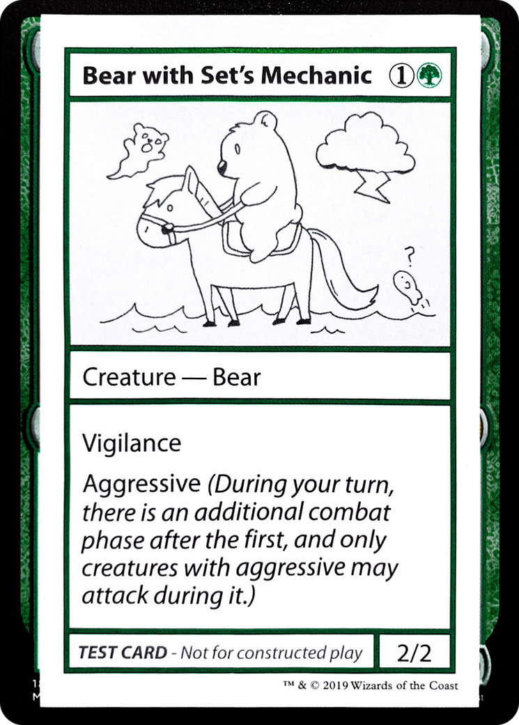 Bear with Set's Mechanic (2021 Edition) [Mystery Booster Playtest Cards]