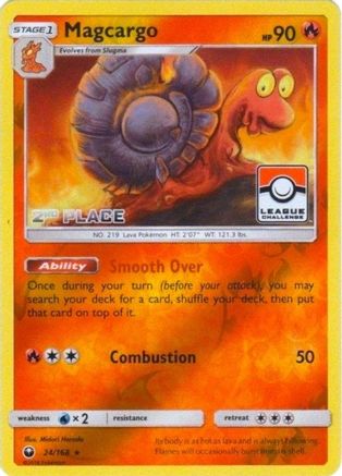 Magcargo (24/168) (League Promo 2nd Place) [Sun & Moon: Celestial Storm]