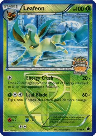 Leafeon (Regional Championship Promo) (011/116) - League & Championship Cards Reverse Holofoil