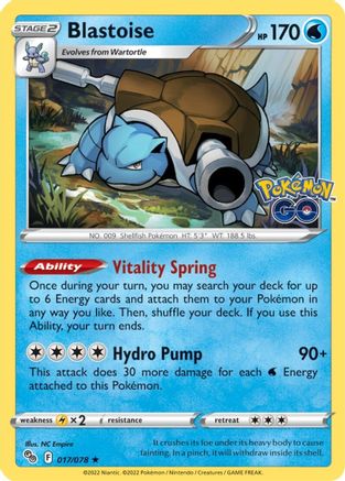 Blastoise (017/078) [PokÃƒÂ©mon GO]