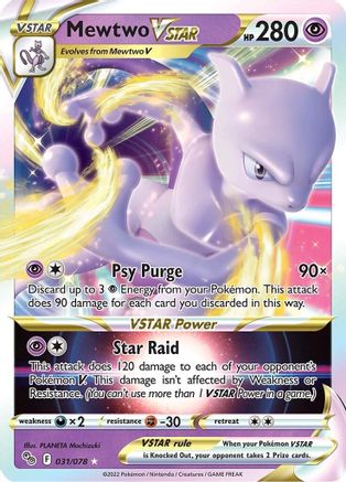 Mewtwo VSTAR (031/078) [PokÃƒÂ©mon GO]