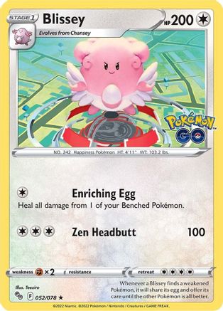 Blissey (052/078) [PokÃƒÂ©mon GO]