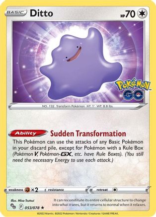 Ditto (053/078) [PokÃƒÂ©mon GO]