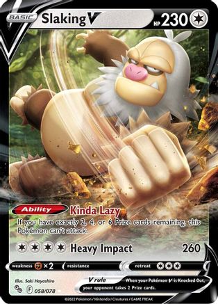 Slaking V (058/078) [PokÃƒÂ©mon GO]