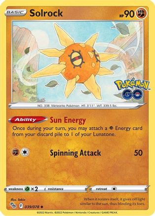 Solrock (039/078) [PokÃƒÂ©mon GO]