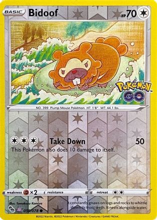 Bidoof (059/078) (Peelable Ditto) [PokÃƒÂ©mon GO]