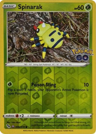 Spinarak (Peelable Ditto) (006/078) [PokÃƒÂ©mon GO]