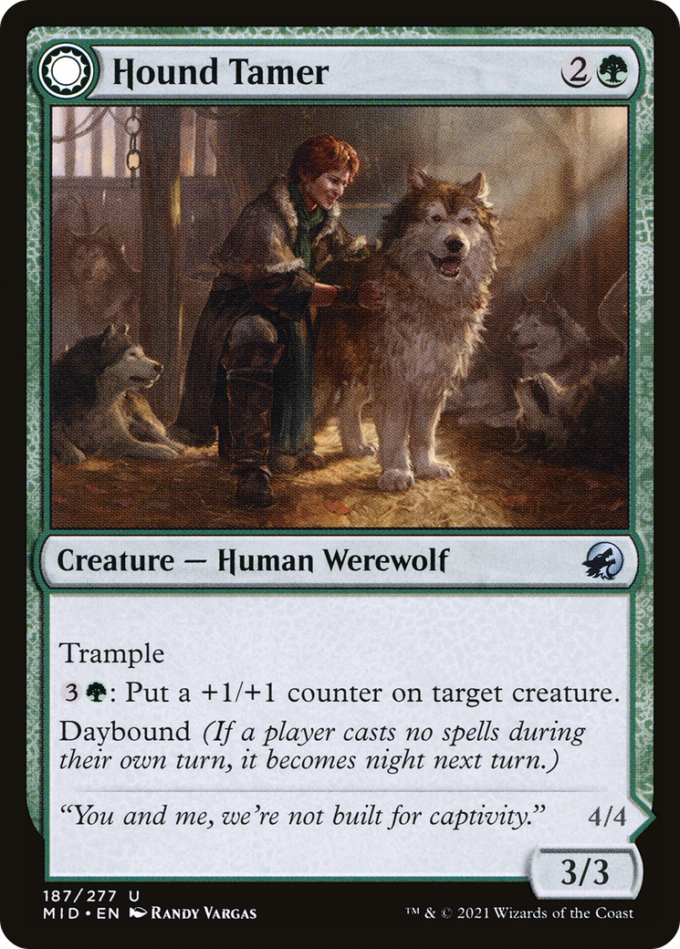 Hound Tamer // Untamed Pup (MID-187) - Innistrad: Midnight Hunt: (Double Faced Transform) Foil