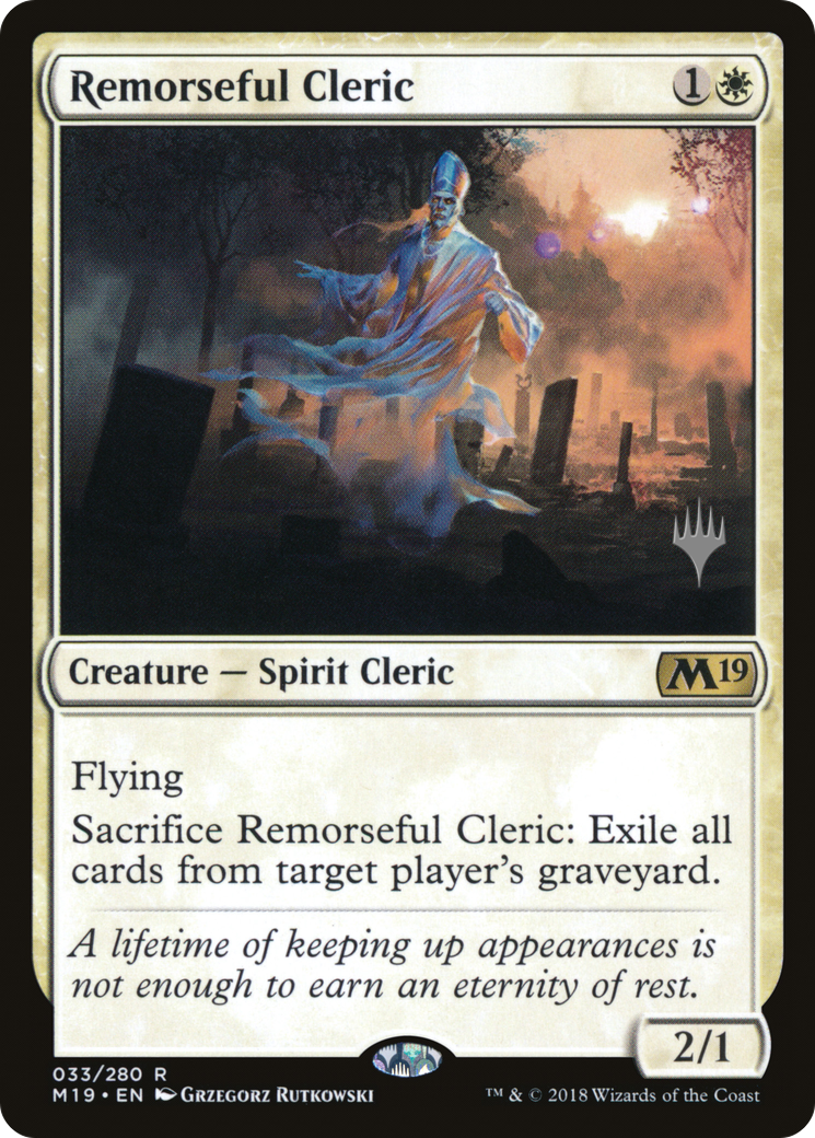Remorseful Cleric (Promo Pack) [Core Set 2019 Promos]
