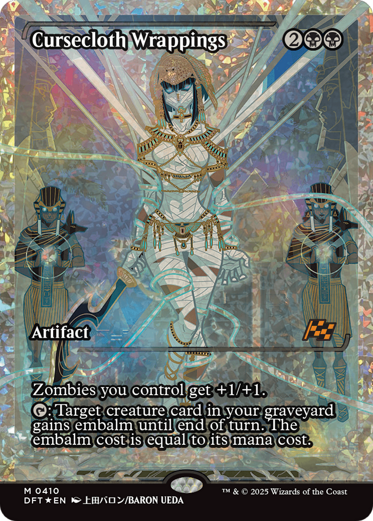 Cursecloth Wrappings (Showcase) (Fracture Foil) [Aetherdrift]