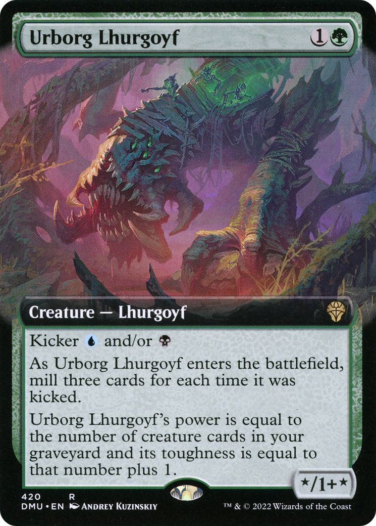 Urborg Lhurgoyf (DMU-420) - Dominaria United: (Extended Art) Foil