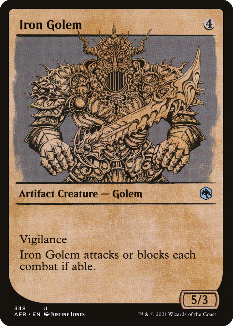 Iron Golem (AFR-348) - Adventures in the Forgotten Realms: (Showcase) Foil
