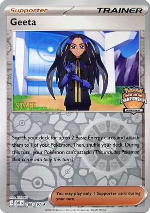 Geeta (Regional Championships) [Staff] (188/197) - League & Championship Cards Reverse Holofoil