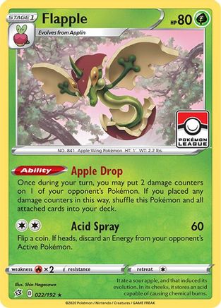 Flapple (League Promo) (022/192) - League & Championship Cards Reverse Holofoil