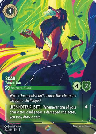 Scar - Vengeful Lion (Enchanted) (212/204) [Shimmering Skies]