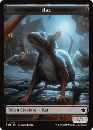 Rat (0014) // Zombie Double-Sided Token [Foundations Tokens]