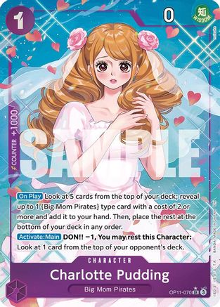 Charlotte Pudding (Alternate Art) (OP11-070) - A Fist of Divine Speed Foil