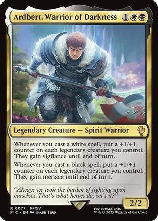 Ardbert, Warrior of Darkness (Surge Foil) [FINAL FANTASY Commander]