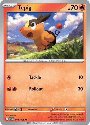 Tepig (011/086) - SV White Flare Holofoil