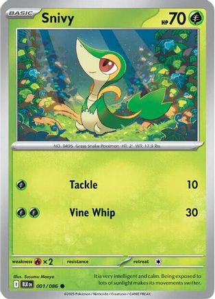 Snivy (001/086) - SV Black Bolt Holofoil