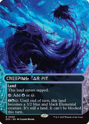 Creeping Tar Pit (0009) (Borderless) (EOS-009) - Edge of Eternities: Stellar Sights