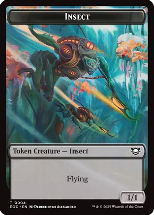 Insect // Golem (0013) Double-Sided Token [Edge of Eternities Commander Tokens]