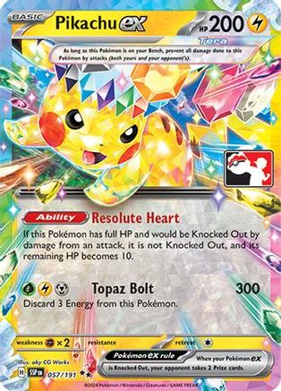 Pikachu ex (057/191) [Prize Pack Series Seven]