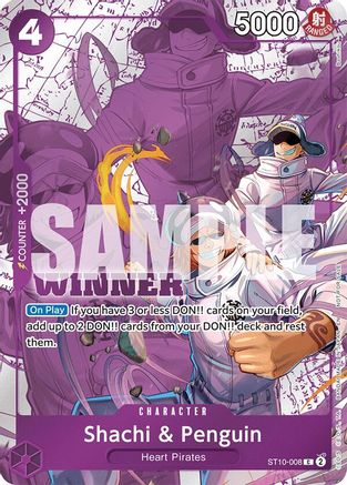 Shachi & Penguin (Winner Pack 2025 Vol. 4) (ST10-008) - One Piece Promotion Cards Foil