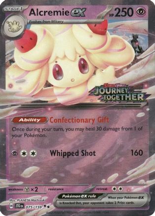 Alcremie ex (Journey Together Stamped) (075) - Miscellaneous Cards & Products Holofoil