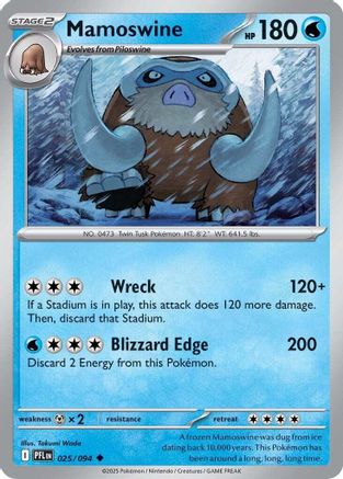 Mamoswine (025) - ME02 Phantasmal Flames Reverse Holofoil