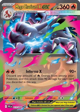 Mega Charizard X ex (013/094) - ME02 Phantasmal Flames Holofoil