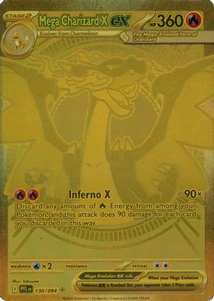 Mega Charizard X ex (130/094) - ME02 Phantasmal Flames Holofoil